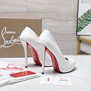 Christian Louboutin 120mm Lady Z Patent Leather Peep-Toe Pumps - 2