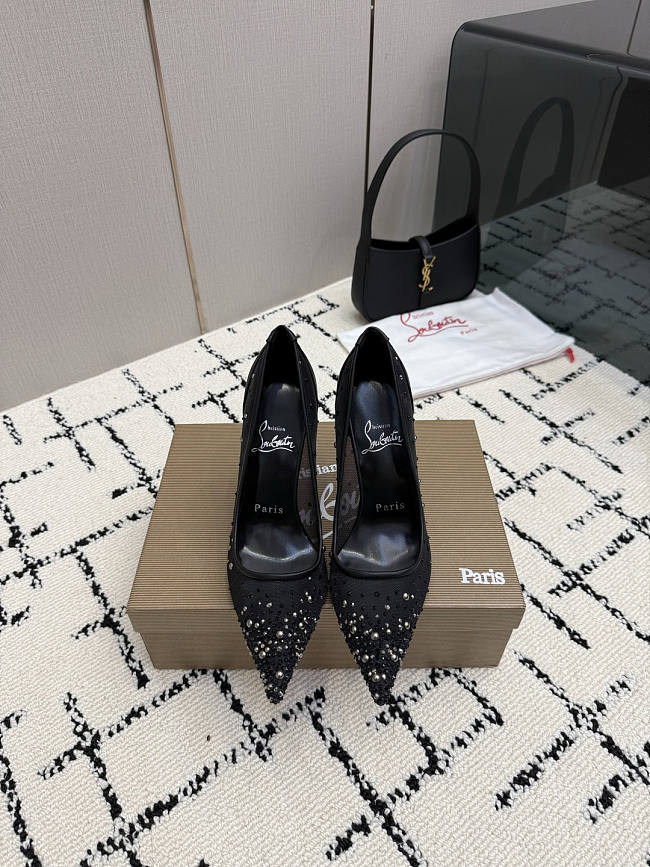 Christian Louboutin Miss Z Degrastrass Perla 100 mm pumps in mesh - 1