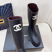 Chanel Pre-Loved Rain Black Women's Boots Black - 5