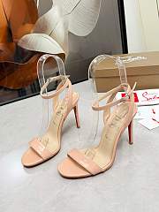 Christian Louboutin Loubigirl 100 leather sandals beige - 1
