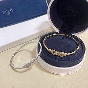  Zirconia Inlaid Knot Wrap Clasp Bracelet  - 6