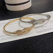  Zirconia Inlaid Knot Wrap Clasp Bracelet  - 3