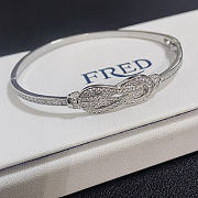  Zirconia Inlaid Knot Wrap Clasp Bracelet  - 2