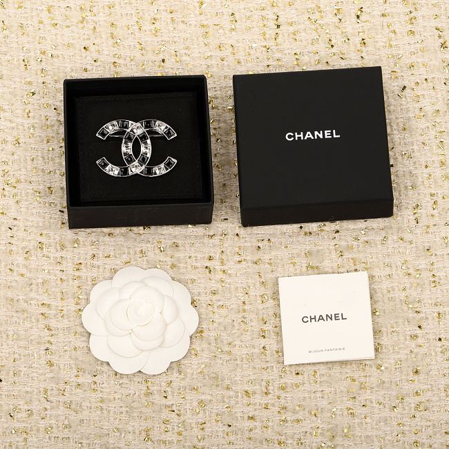 Chanel Strass & Resin CC Brooch - 1