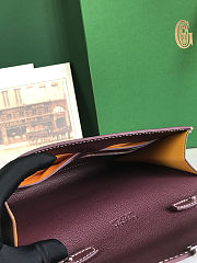 Goyard Goyardine Burgundy Chypre Wallet-Pouch Palladium Hardware Size 21x4x16cm - 5