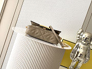 Fendi Nappa FF 1974 Embossed Mini Baguette Dove Gray Size 19x3x11cm - 3
