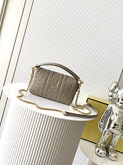 Fendi Nappa FF 1974 Embossed Mini Baguette Dove Gray Size 19x3x11cm - 4