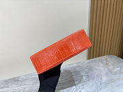 Hermès Kelly Orange Poppy Shiny Alligator Palladium Hardware Size 22cm - 6