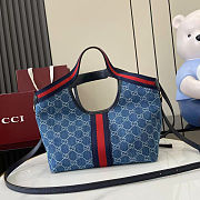 Gucci Giglio Small Tote Bag 'Blue' Size 25x20x15cm - 5