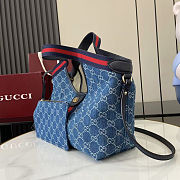 Gucci Giglio Small Tote Bag 'Blue' Size 25x20x15cm - 3