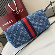 Gucci Giglio Small Tote Bag 'Blue' Size 25x20x15cm - 2