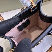 Gucci Diana Nano Black Grained Calfskin Leather Top Handle Bag Size 16.5x 12x 6cm - 6