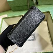 Gucci Diana Nano Black Grained Calfskin Leather Top Handle Bag Size 16.5x 12x 6cm - 4