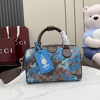  Gucci GG Small Men's Travel Bag in Blue Size 25x16x14cm