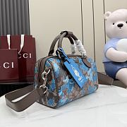  Gucci GG Small Men's Travel Bag in Blue Size 25x16x14cm - 5