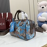  Gucci GG Small Men's Travel Bag in Blue Size 25x16x14cm - 4