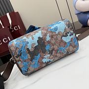  Gucci GG Small Men's Travel Bag in Blue Size 25x16x14cm - 2