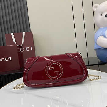 Gucci Women's Red Small Blondie Clutch Bag Size 29.5 x 12.5 x 7cm