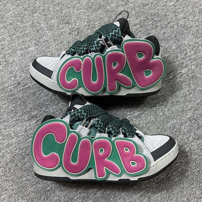 Lanvin Curb patch sneakers in leather FUSKDK12PCCUP26 - 1