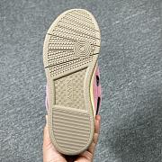 Lanvin Curb cut-out lace-up pink and green sneakers FUSKDK12BICOE25 - 4