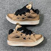 Lanvin Curb cut-out lace-up sneakers light brown FUSKDK12CANV - 1