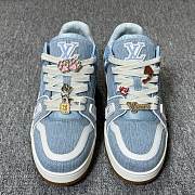 LV Trainer Sneaker Blue Denim 1AKQTK  - 5