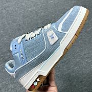 LV Trainer Sneaker Blue Denim 1AKQTK  - 3