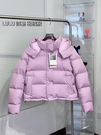 Down Jacket Warm Hooded Women's Coat Puff Five-Grid Four-Grid Luxury 