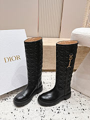 Diorly Ankle Boot Black Calfskin and Quilted Cannage Lambskin gold-finish metal  - 1