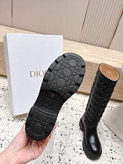 Diorly Ankle Boot Black Calfskin and Quilted Cannage Lambskin gold-finish metal  - 6