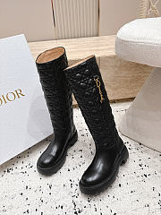 Diorly Ankle Boot Black Calfskin and Quilted Cannage Lambskin gold-finish metal  - 5