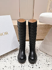 Diorly Ankle Boot Black Calfskin and Quilted Cannage Lambskin gold-finish metal  - 3
