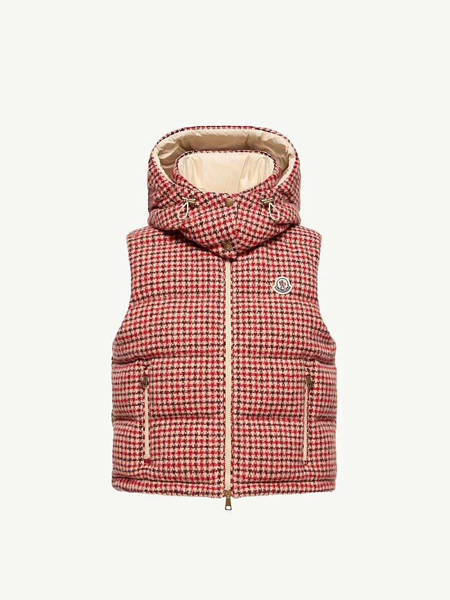 Moncler Niverolle houndstooth wool blend vest L20931A00005599OJ - 1