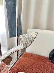 Dway Slide Cotton Embroidered with Metallic Thread and White KCQ209MED_S09W - 4