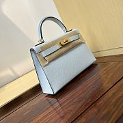 Hermès Kelly Mini Epsom Blue Celeste Size 20 x 12 x 6 cm - 3