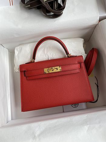 Hermès Mini Kelly Sellier 20 Red handbag Size 20 x 12 x 6 cm