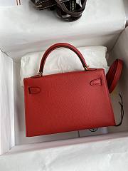 Hermès Mini Kelly Sellier 20 Red handbag Size 20 x 12 x 6 cm - 2