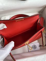 Hermès Mini Kelly Sellier 20 Red handbag Size 20 x 12 x 6 cm - 3