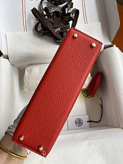 Hermès Mini Kelly Sellier 20 Red handbag Size 20 x 12 x 6 cm - 4