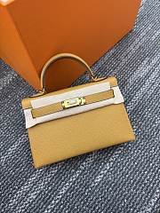 Hermès Mini Kelly Sellier 20 Yellow handbag Size 20 x 12 x 6 cm - 1