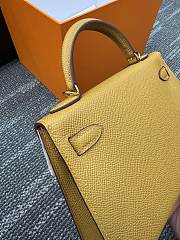 Hermès Mini Kelly Sellier 20 Yellow handbag Size 20 x 12 x 6 cm - 5