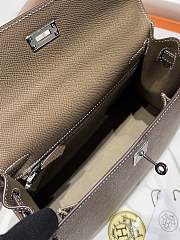 Hermès Etoupe Epsom Kelly 25 Sellier Palladium Hardware Size 25cm - 5
