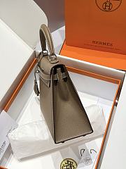 Hermès Etoupe Epsom Kelly 25 Sellier Palladium Hardware Size 25cm - 4
