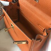 Hermès Orange Verso Sellier Mini Kelly 20cm of Chevre Leather with Palladium Hardware - 3