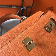 Hermès Orange Verso Sellier Mini Kelly 20cm of Chevre Leather with Palladium Hardware - 2