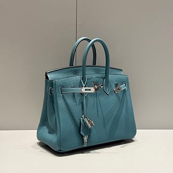 Hermes Togo Birkin 30 New Bleu Jean Handbag 