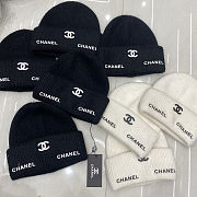 Chanel CC Logo Ribbed Beanie - 2