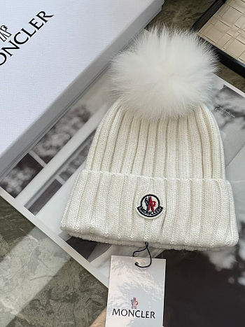Moncler pompom beanie White 