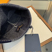 LV Damier Heritage Beanie Navy Blue M90842 - 2