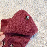 Chrome Cross Burgundy Beanie - 4